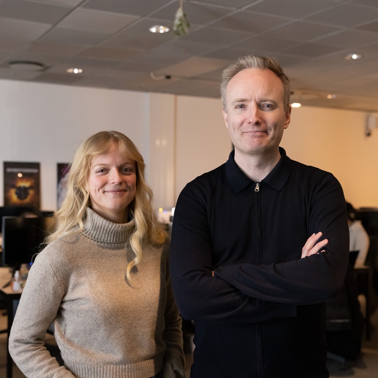 Emma Lindström och David Söderström. Foto: Aware Mustafa Taher