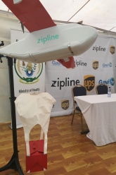 Picture of an UAV transporting, for example blood and tissue samples.